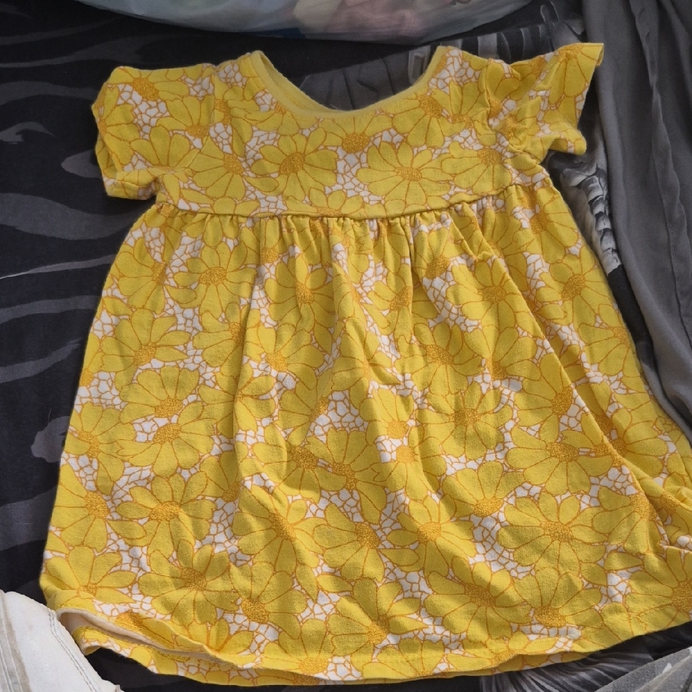 Old Navy Yellow Floral Kids Dress